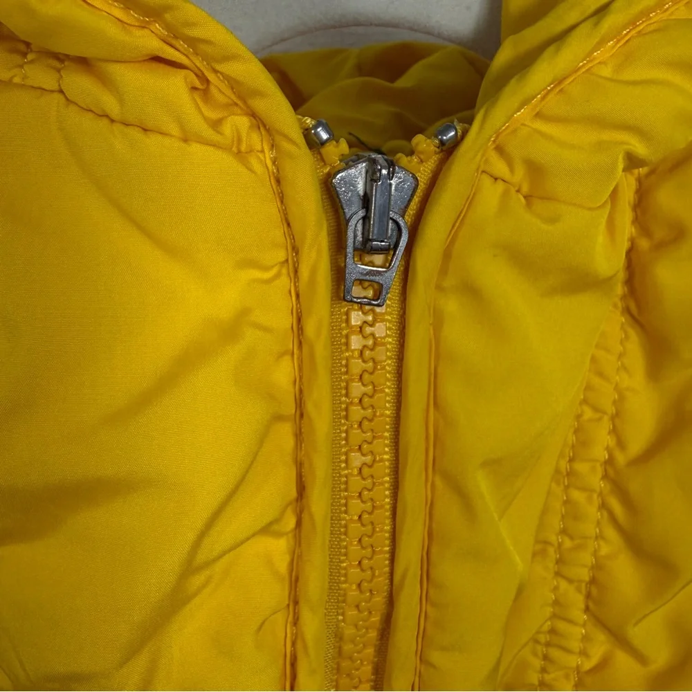 GF Ferre Girl's Yellow Hooded Puffer Jacket Sz 8